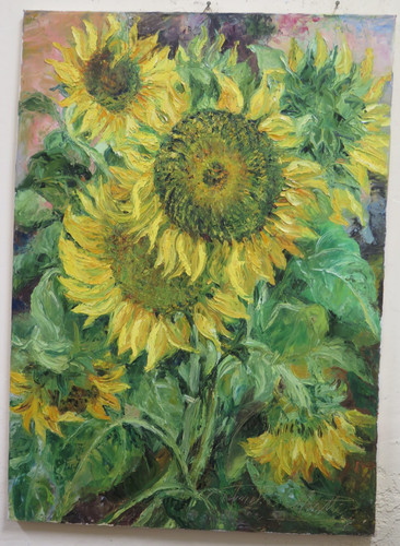Quadro con girasoli - girasoli, dipinto