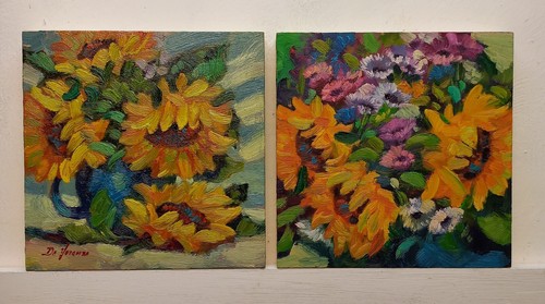 Dipinti olio girasoli fiori - dipinti, ad