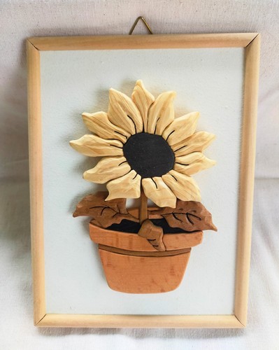 Girasole quadretto legno - girasole,,
