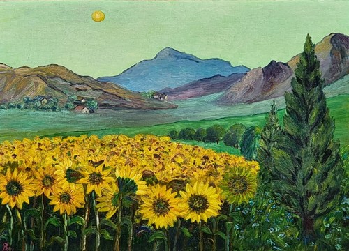 Bisi paesaggio con - (,