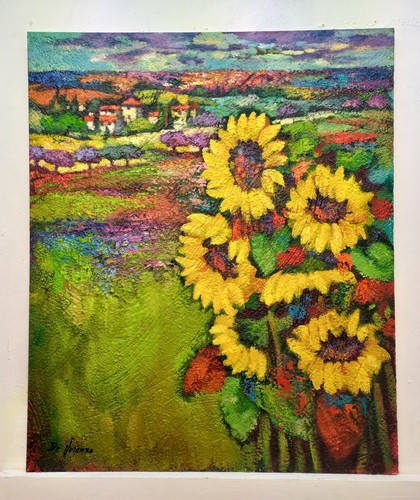 Quadro paesaggio toscano con - quadro,