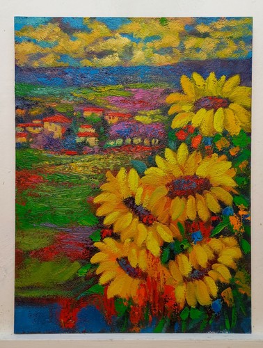 Quadro dipinto paesaggio - quadro,