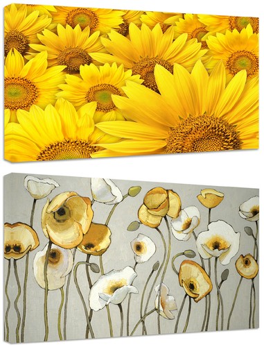 Quadri moderni fiori gialli - quadri,